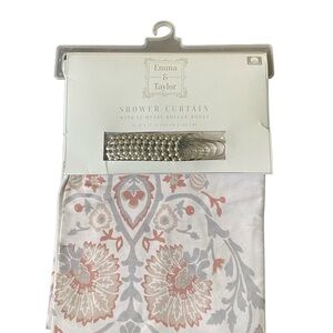 Emma & Taylor shower curtain with hooks